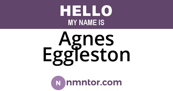 Agnes Eggleston