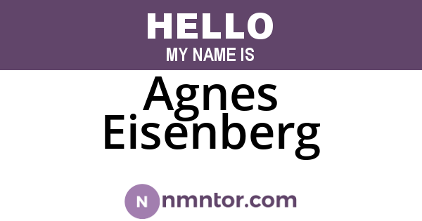 Agnes Eisenberg