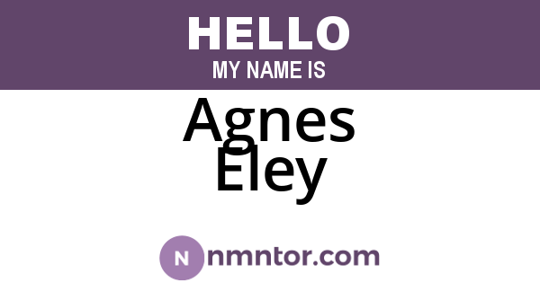 Agnes Eley