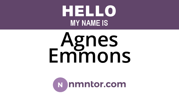 Agnes Emmons