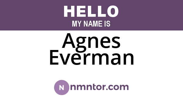 Agnes Everman