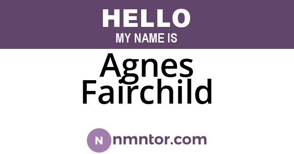 Agnes Fairchild