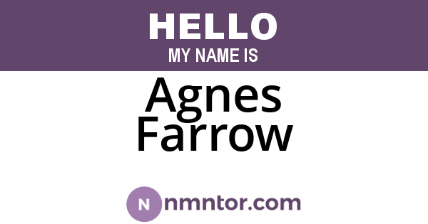 Agnes Farrow
