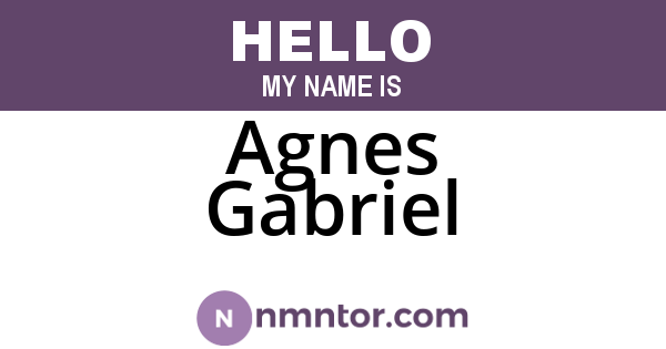 Agnes Gabriel