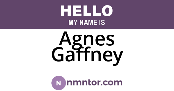 Agnes Gaffney