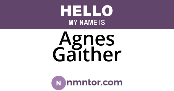 Agnes Gaither