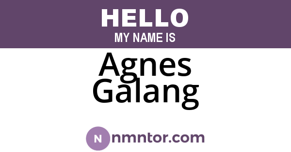 Agnes Galang