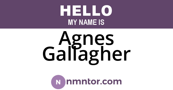 Agnes Gallagher