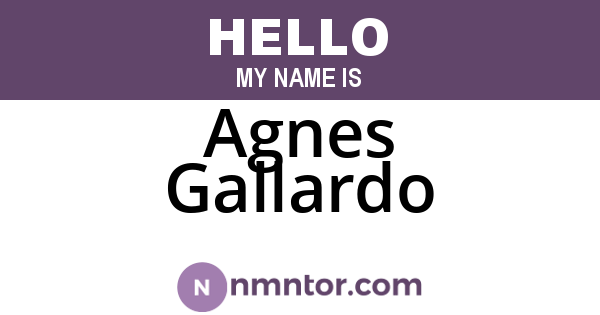 Agnes Gallardo