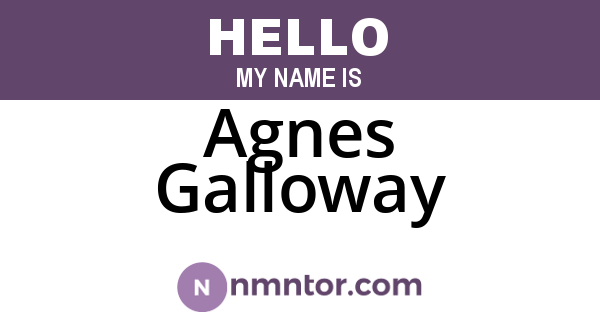 Agnes Galloway