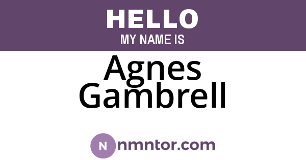Agnes Gambrell
