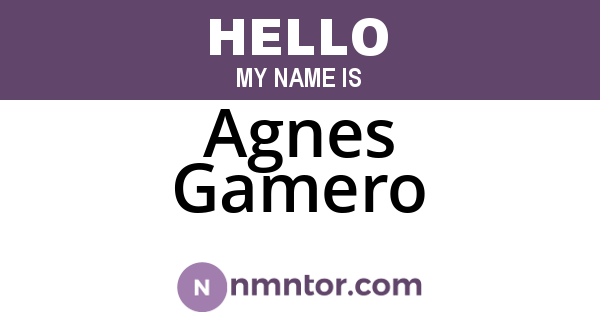 Agnes Gamero