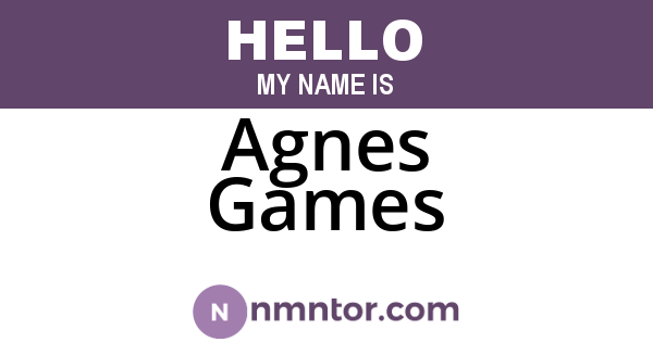 Agnes Games