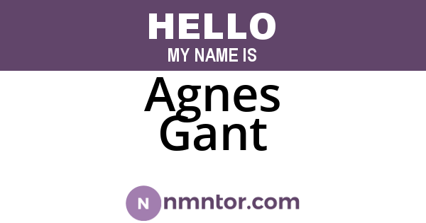 Agnes Gant