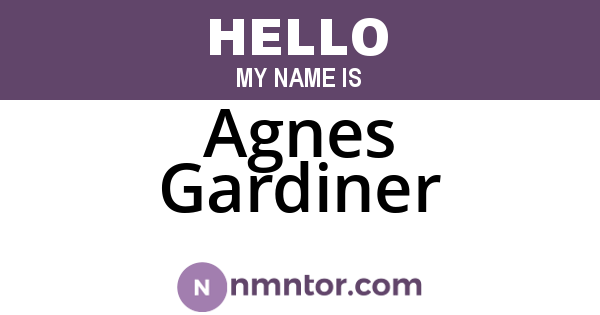 Agnes Gardiner
