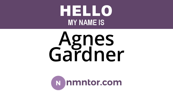 Agnes Gardner