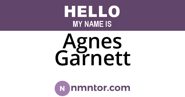 Agnes Garnett