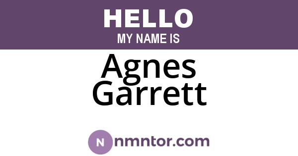 Agnes Garrett