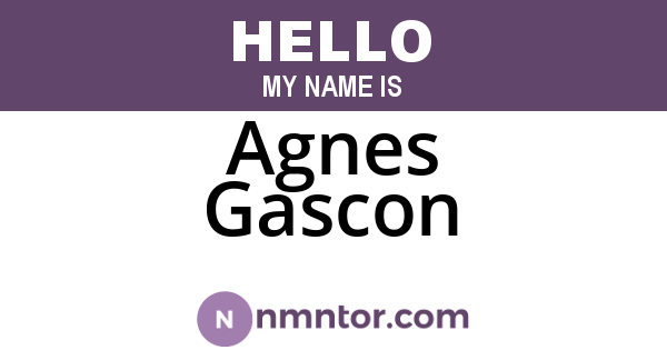 Agnes Gascon