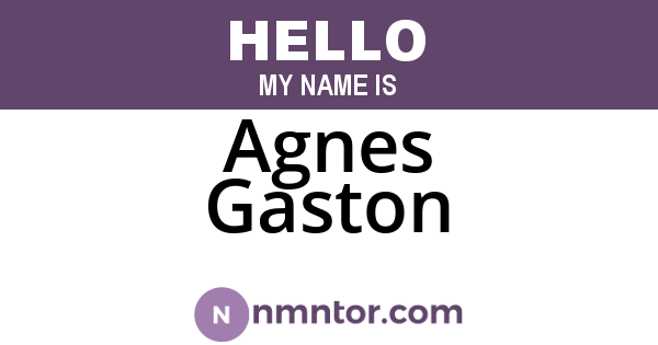 Agnes Gaston