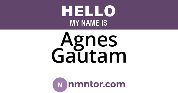 Agnes Gautam