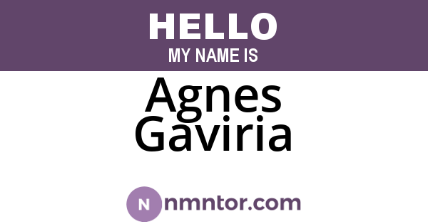 Agnes Gaviria