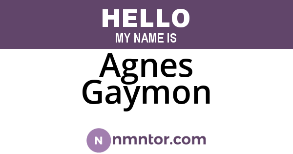 Agnes Gaymon