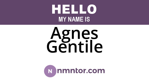 Agnes Gentile