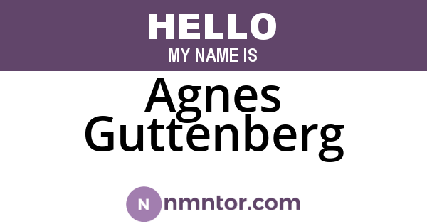 Agnes Guttenberg