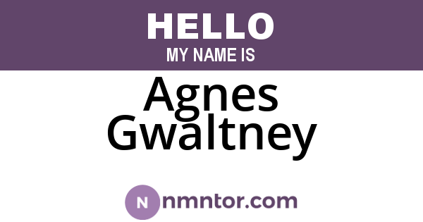 Agnes Gwaltney