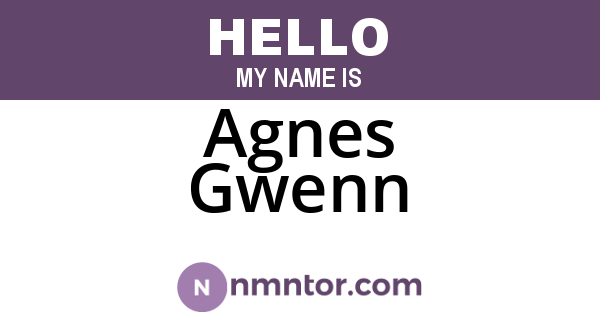 Agnes Gwenn