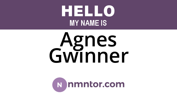 Agnes Gwinner