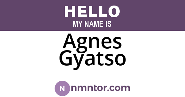 Agnes Gyatso