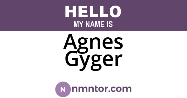 Agnes Gyger