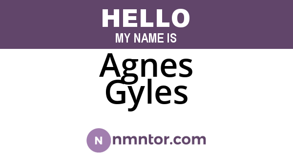 Agnes Gyles