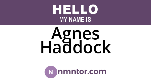 Agnes Haddock