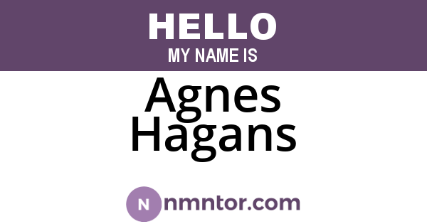 Agnes Hagans