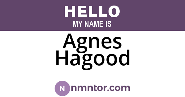 Agnes Hagood