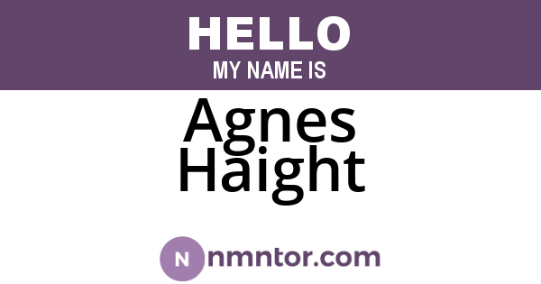 Agnes Haight
