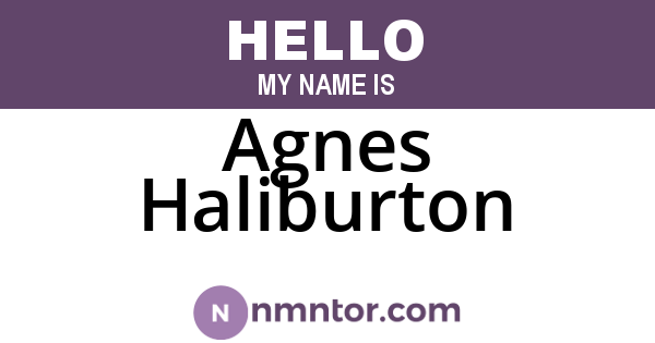 Agnes Haliburton