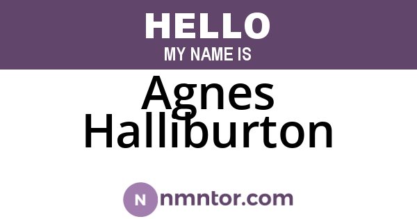 Agnes Halliburton