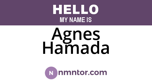 Agnes Hamada