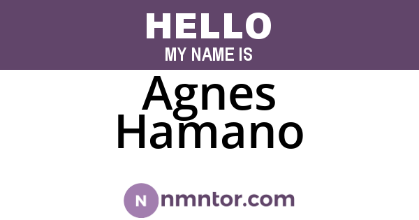Agnes Hamano