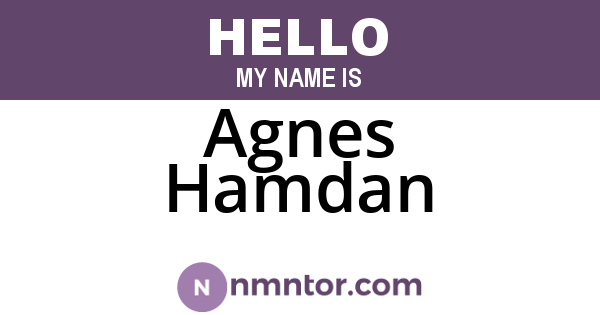 Agnes Hamdan