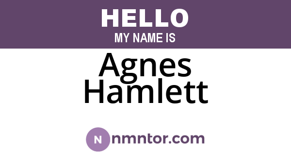 Agnes Hamlett