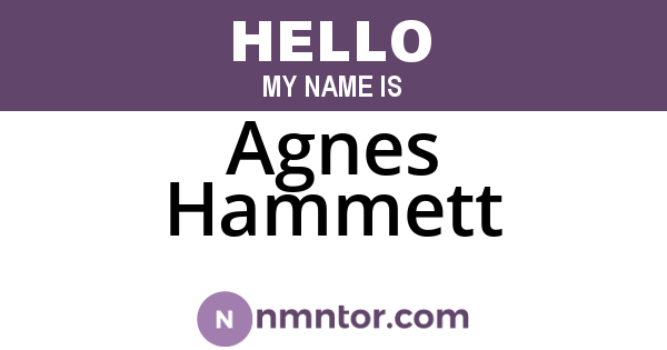 Agnes Hammett