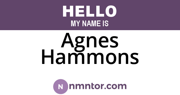 Agnes Hammons
