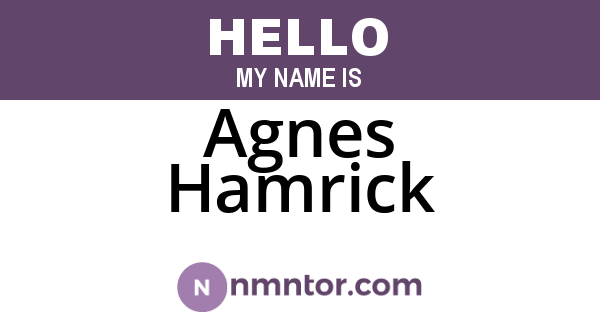 Agnes Hamrick