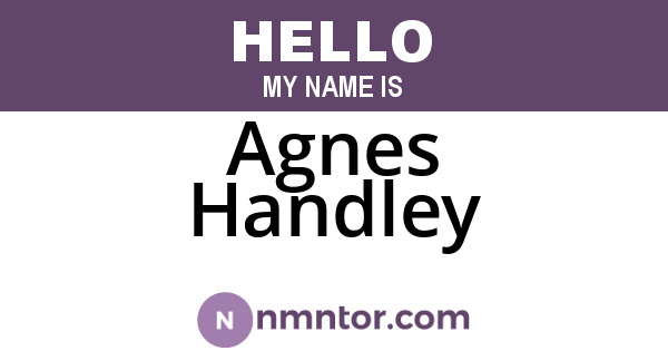 Agnes Handley