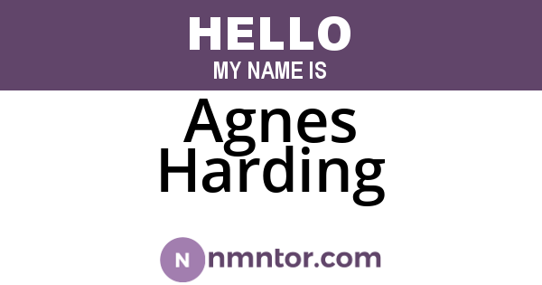 Agnes Harding
